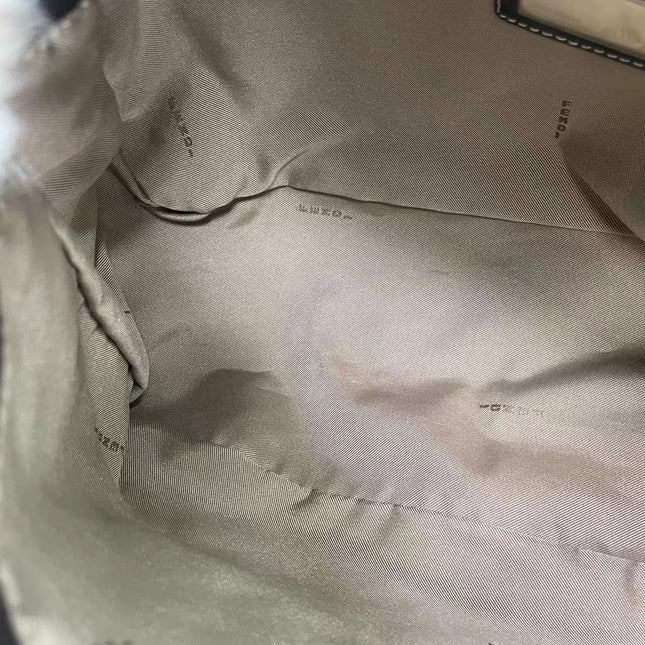 Fendi Mamma Baguette Rabbit Fur Polka Dots Print Shoulder Bag