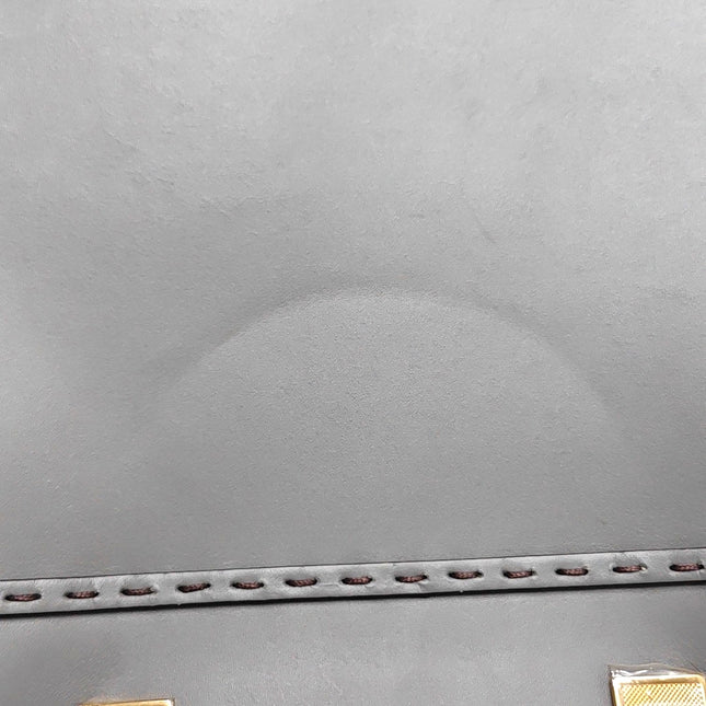 Fendi Sunshine Tote Medium Greyish Blue Top Handle Bag with Strap