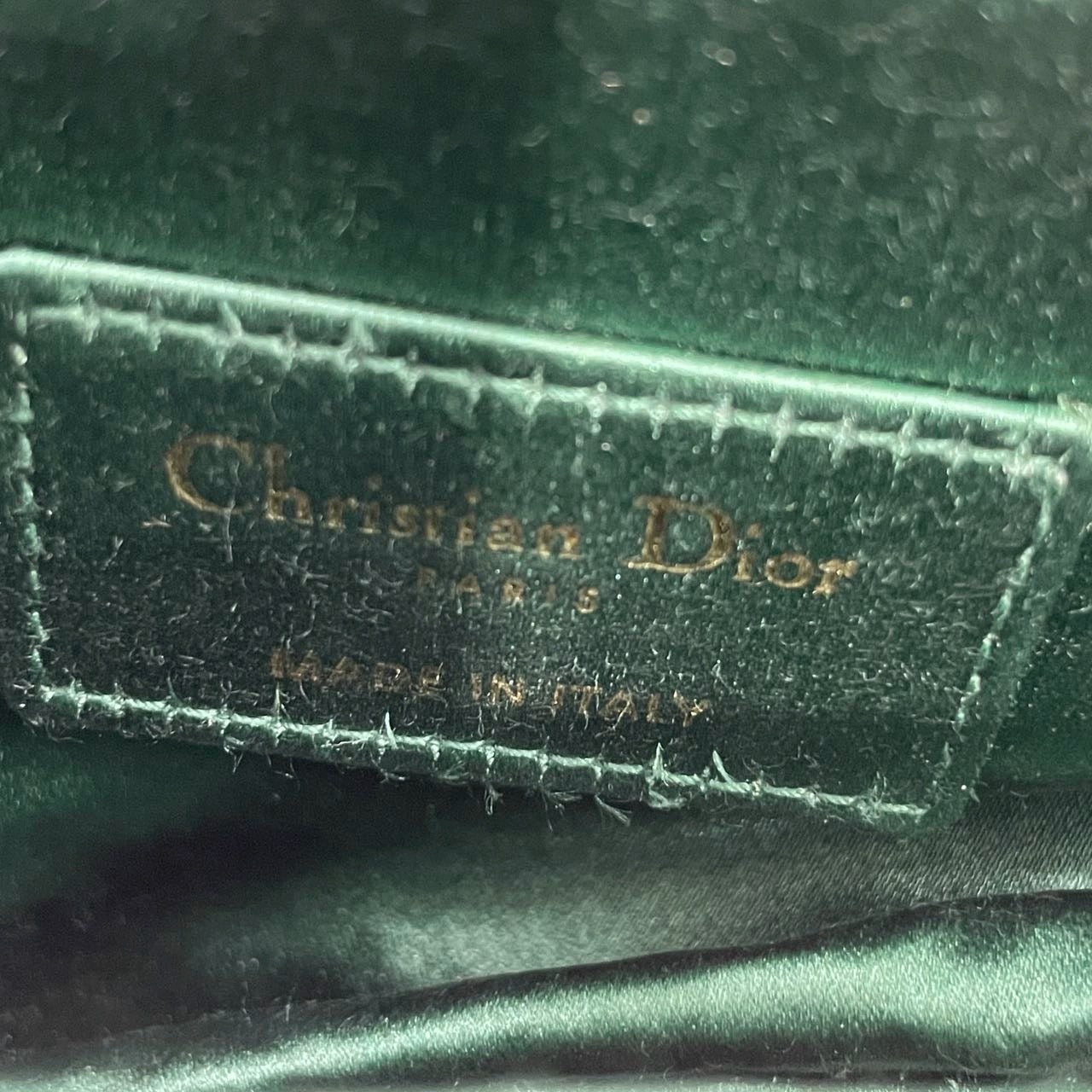 Dior Saddle Mini 2019 Silk Emerald Green with crystals