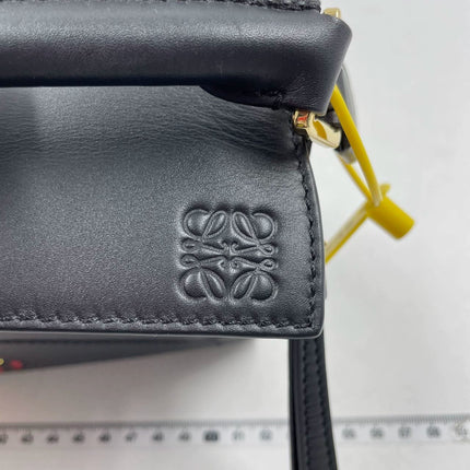 Loewe x Howl's Moving Castle Studio Ghibli Collection Puzzle Calcifer Mini Black Crossbody Bag