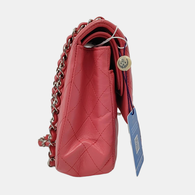 Chanel Timeless Classic Flap Medium Pink Lambskin Leather Gold Hardware