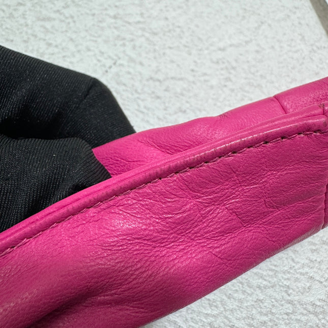 Bottega Veneta Veneta Hobo Medium Fuchsia Intrecciato Leather Bag 40cm