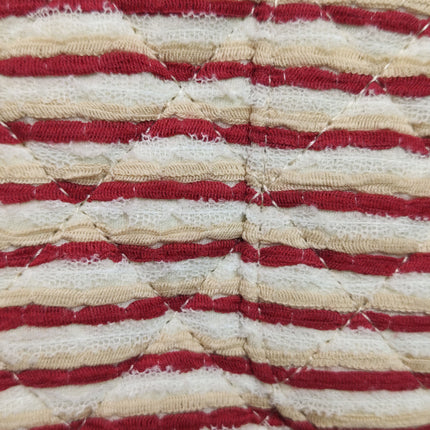 Chanel Classic Flap Red White Striped Medium Jersey Coco Sailor