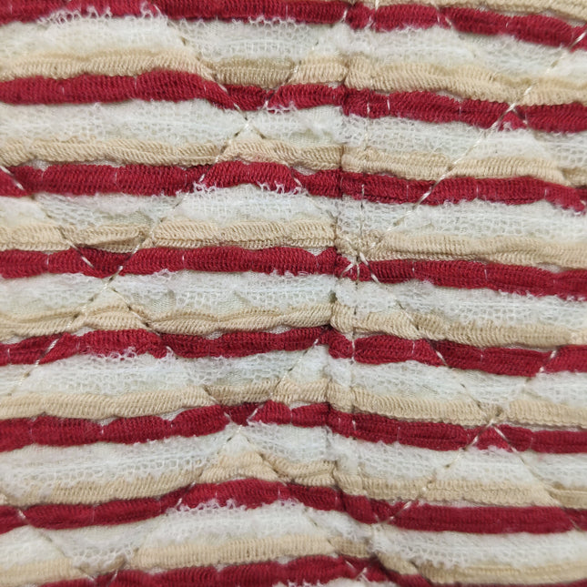 Chanel Classic Flap Red White Striped Medium Jersey Coco Sailor