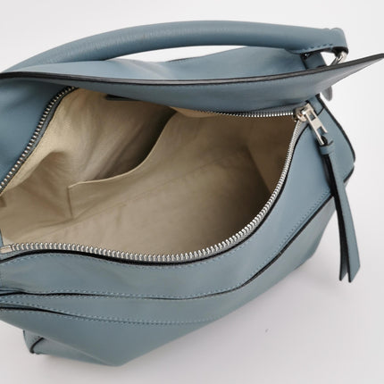 Loewe Puzzle Medium Ash Blue Calfskin leather Crossbody Bag