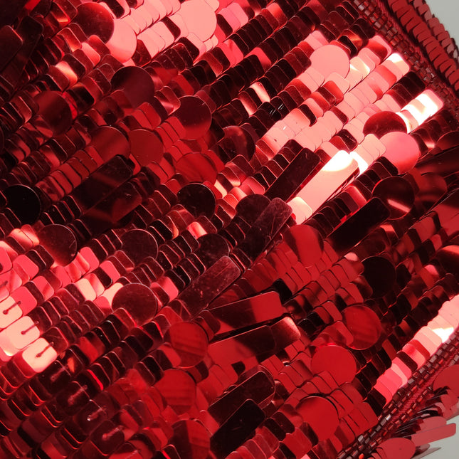 Fendi Baguette Medium Red Glitter Sequins Shoulder Bag