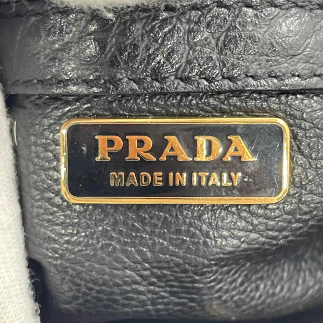 Prada Zebra Print Ponyhair Calfskin Leather Handbag