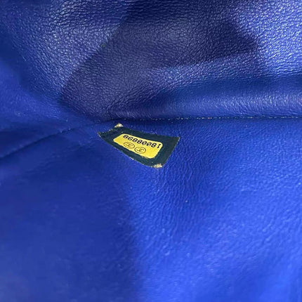 Chanel Classic Flap Mini 2013 Blue Silk Satin Gold Hardware