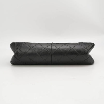 Sold Chanel 2.55 Flap Bag Large Shiny Calfskin Leather Black