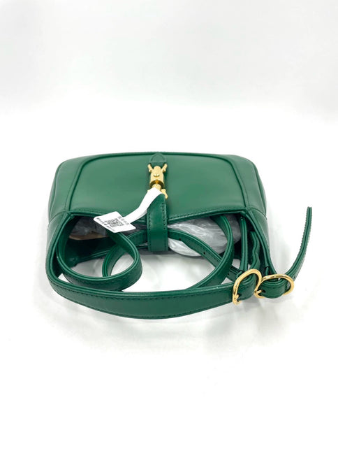 Gucci Jackie 1961 Mini Handbag in Green Leather with Adjustable Strap