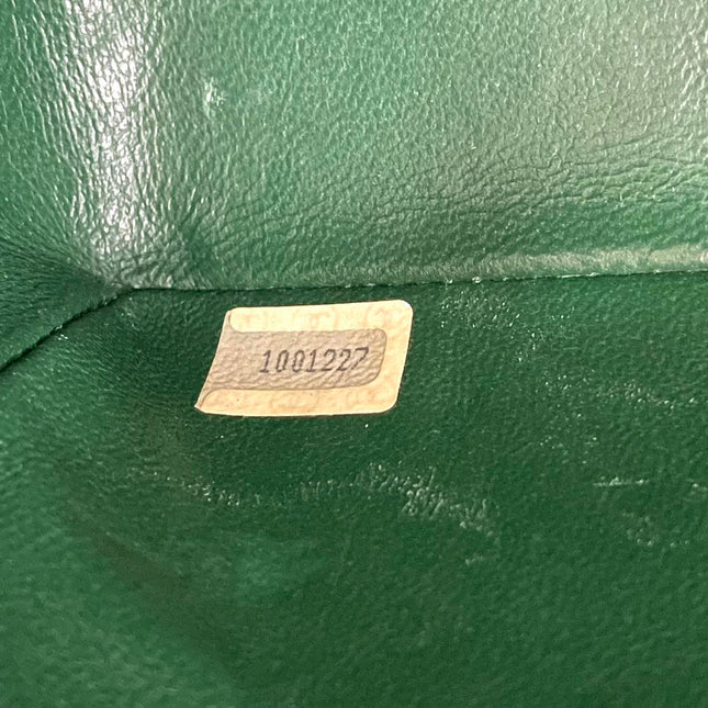 Chanel Vintage Classic Flap Mini Square Green Lambskin 24k Gold HW, 1989-1991