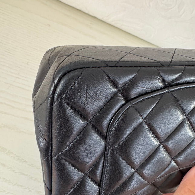 Chanel Classic Flap Rectangular Mini Black Lambskin Leather Gold Hardware