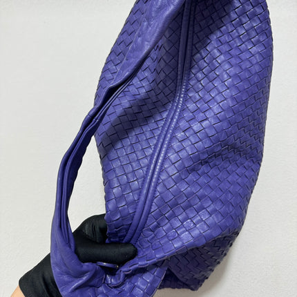 Sold Bottega Veneta Hobo Bag Large Purple Leather 50cm