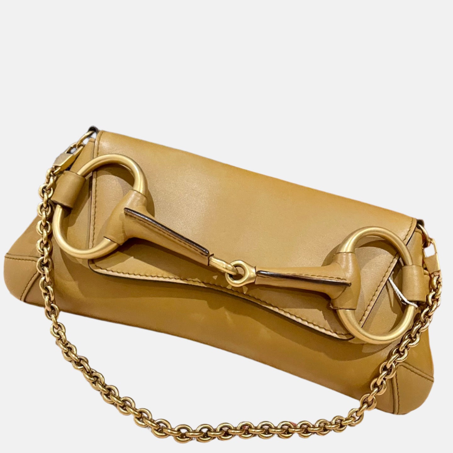 Gucci Horsebit 1955 Small Camel Leather Shoulder Bag-Luxbags