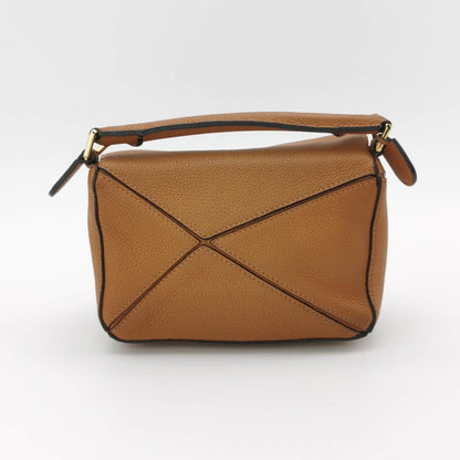 Sold Loewe Puzzle Mini Caramel Tan Grained Calfskin Leather Crossbody Bag