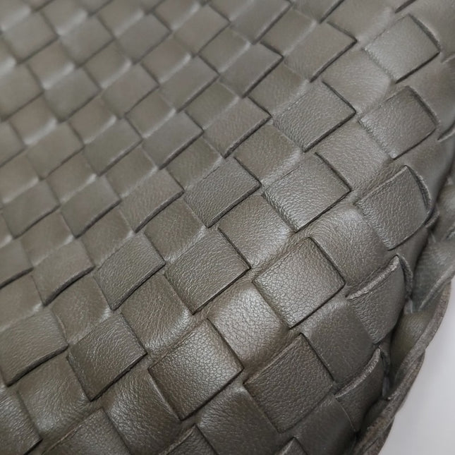 Bottega Veneta Hobo Bag Lambskin leather Grey Medium 40cm