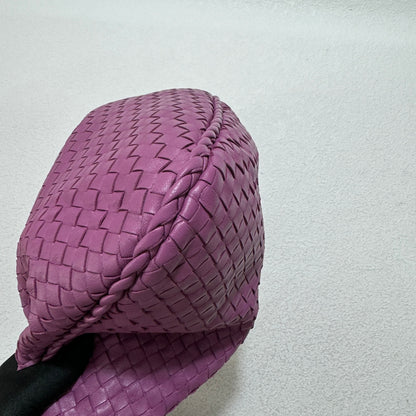 Bottega Veneta Hobo Bag Lambskin leather Dark Lilac Lavender Purple New Design Handle Medium 47cm