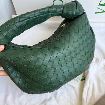 Bottega Veneta Teen Jodie Leather Dark Forest Green 36cm