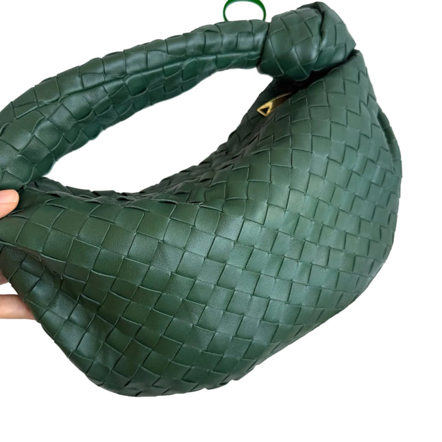 Bottega Veneta Teen Jodie Leather Dark Forest Green 36cm