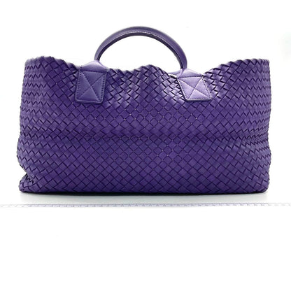 Bottega Veneta Cabat Large Intreccio Leather Tote Bag Purple with Pouch 40cm