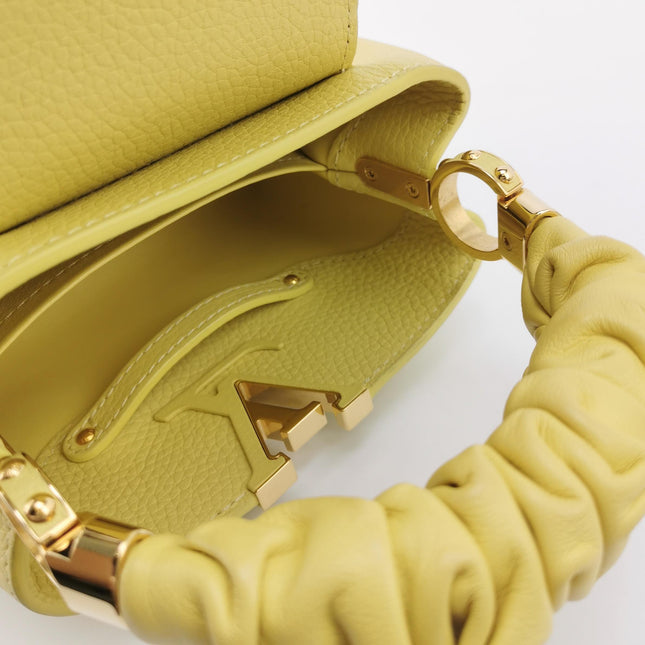 Louis Vuitton Capucines Mini Yellow Leather Crossbody Bag