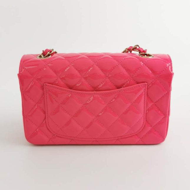 Sold Chanel Classic Flap Rectangular Mini Pink Patent Leather Gold-tone Hardware, 2019