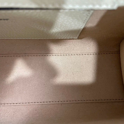 Gucci Diana Small East West Cream White Leather Bag Bamboo Handle with Strap