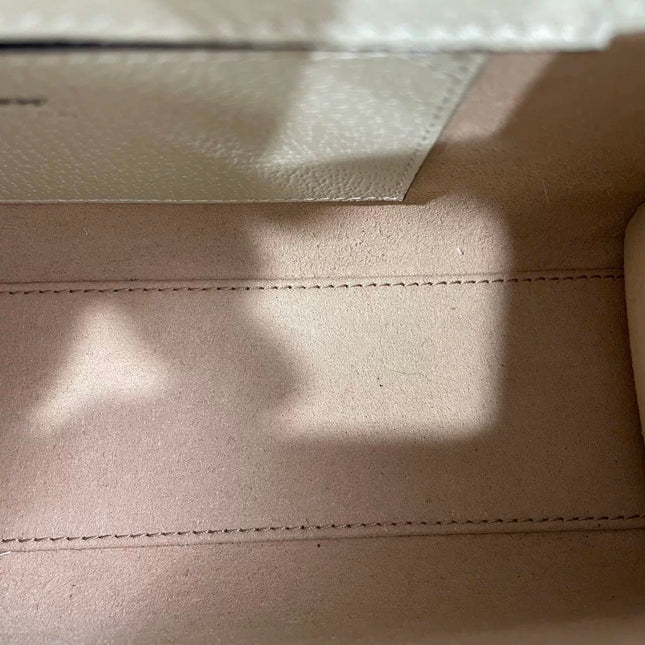 Gucci Diana Small East West Cream White Leather Bag Bamboo Handle with Strap