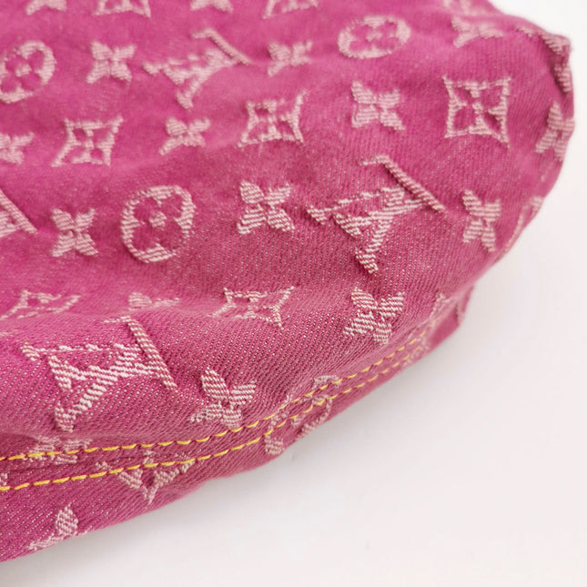 Louis Vuitton Monogram Pink Denim Baggy PM Shoulder Bag
