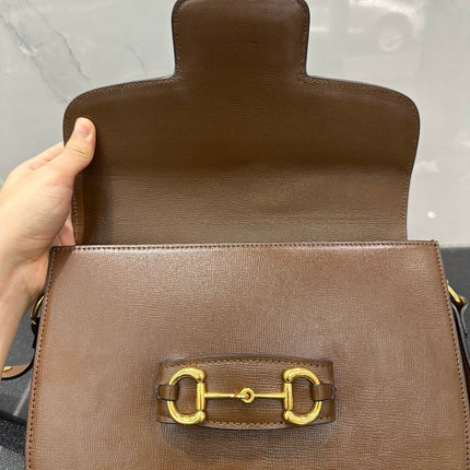 Sold Gucci 1955 Horsebit Shoulder Bag Caramel Brown Small Leather