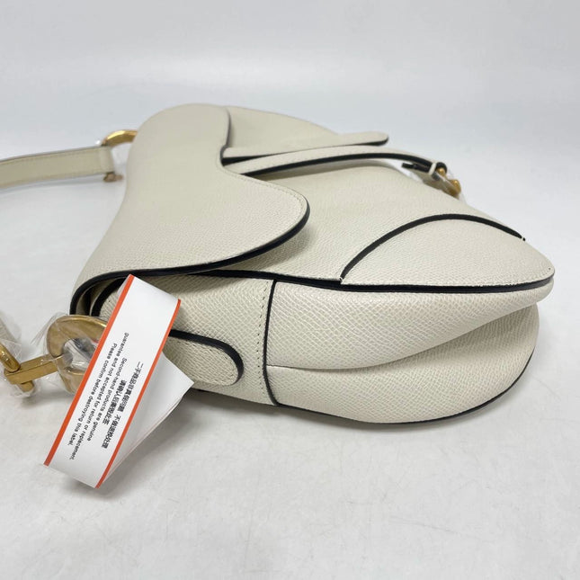 Sold Dior Saddle Medium 2020 Grained Leather Handbag White