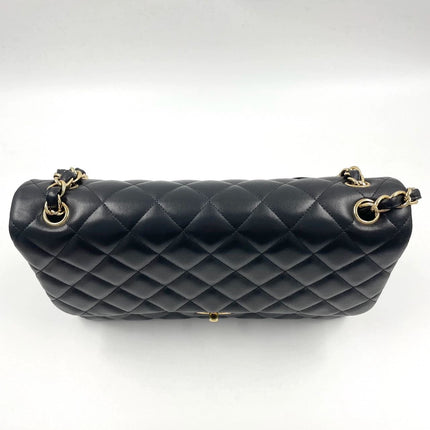 Sold Chanel Classic Flap Jumbo 2012 Black Lambskin Leather Double Flap with Gold Hardware