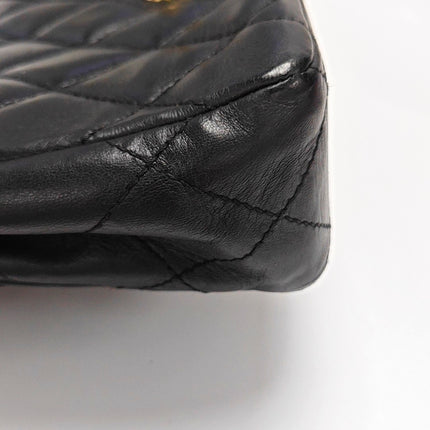 Chanel Classic Flap Medium Happy Stitch Cuir de veau vieilli noir Finitions dorées, 2015-2016