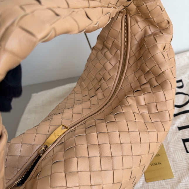 Bottega Veneta Jodie Small Lambskin Leather Beige Oats 36cm