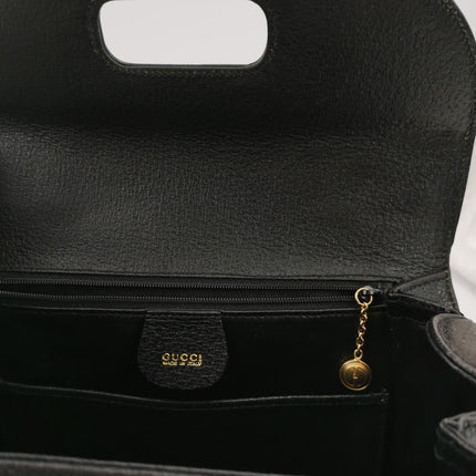 Gucci Bamboo 1947 Top Handle Bag Leather Medium Black
