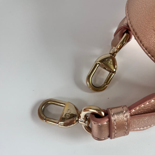 Lady Dior ABCdior Small Pink Irediscent and Metallic Cannage Lambskin Handbag