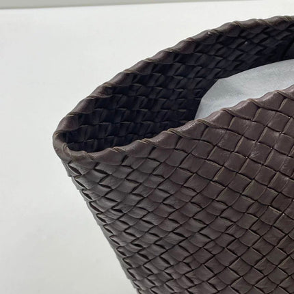Bottega Veneta Cabat Tote Intreccio Leather Chocolate Brown 42cm