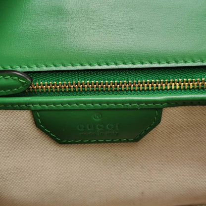 Gucci Bamboo 1947 Top Handle Bag Small Green Box Leather