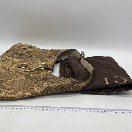 Gucci Jackie Vintage Camel Python Leather Rare
