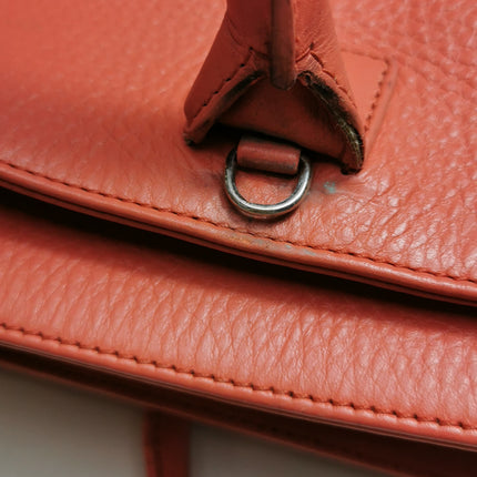 Chanel Cerf Executive Medium Coral Pink Leather Handbag with Strap 35cm