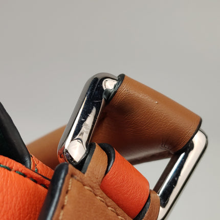 Loewe Puzzle Small Green Orange Stripes Crossbody Bag 2019