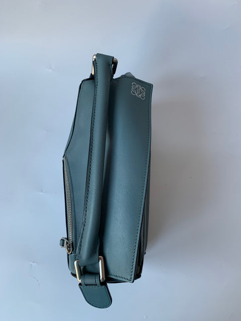 Sold Loewe Puzzle Small Blue Leather Crossbody Bag