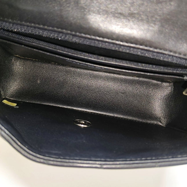 Chanel Classic Flap Mini Black Lambskin Silver Hardware