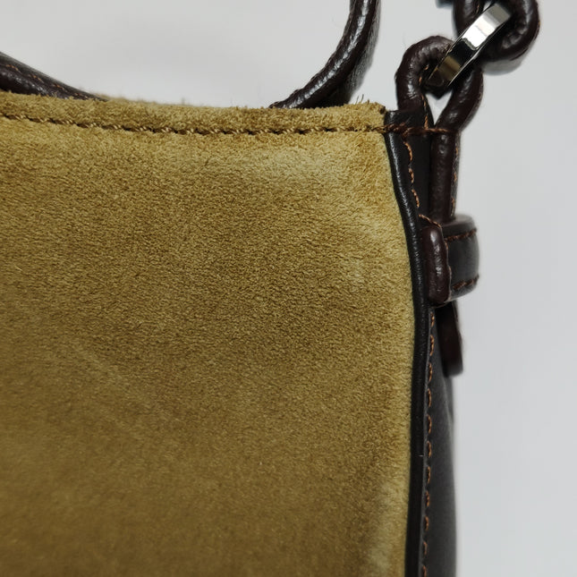 Loewe Brown Suede Shoulder Bag Vintage