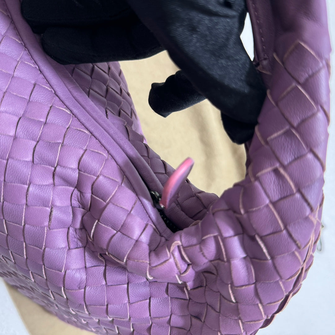 Bottega Veneta Hobo Bag Lambskin leather Lilac Lavender Purple Medium 40cm