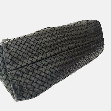 Bottega Veneta Cabat Large Intreccio Leather Tote Bag Black 40cm