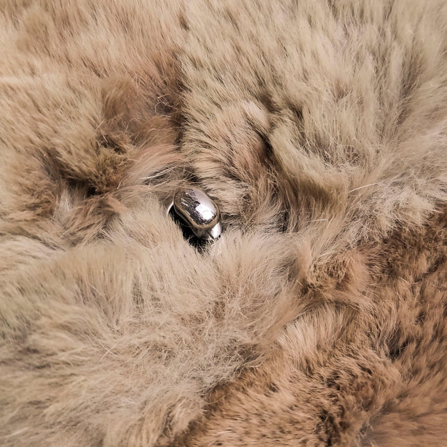 Chanel Fur Flap Bag Brown Grey Chincilla Bag Multi-Layer Chain