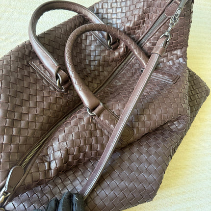 Bottega Veneta Maxi Convertible Tote Dark Chocolate Brown Leather