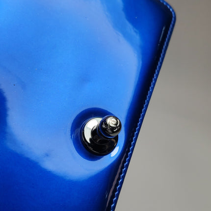Chanel Le Boy Small Electric Royal Blue Patent Leather Bag