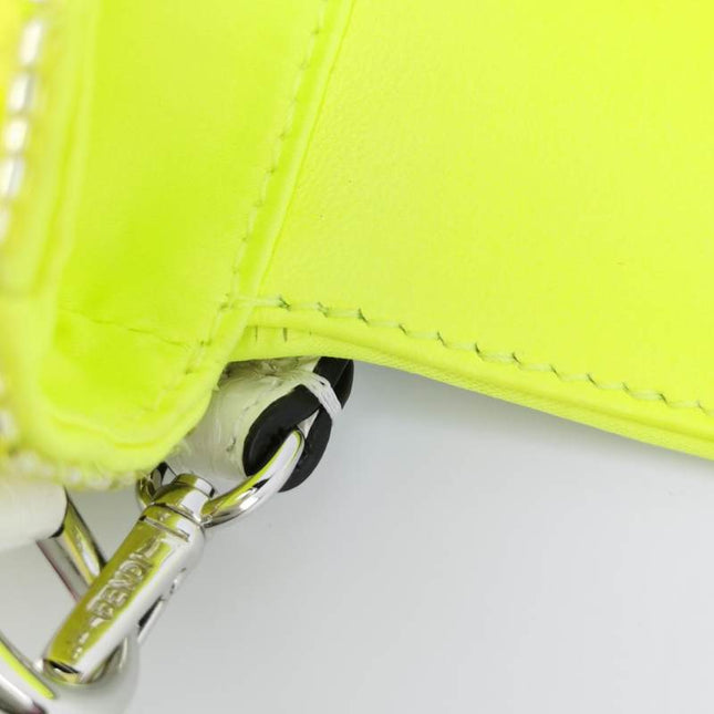 Sold Fendi Baguette Mini Neon Lime Green Sequins Chain Strap Crossbody Bag